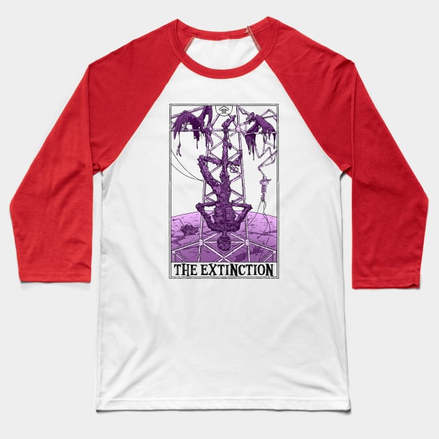 The Extinction Tarotesque (Light) Baseball T-Shirt by Rusty Quill